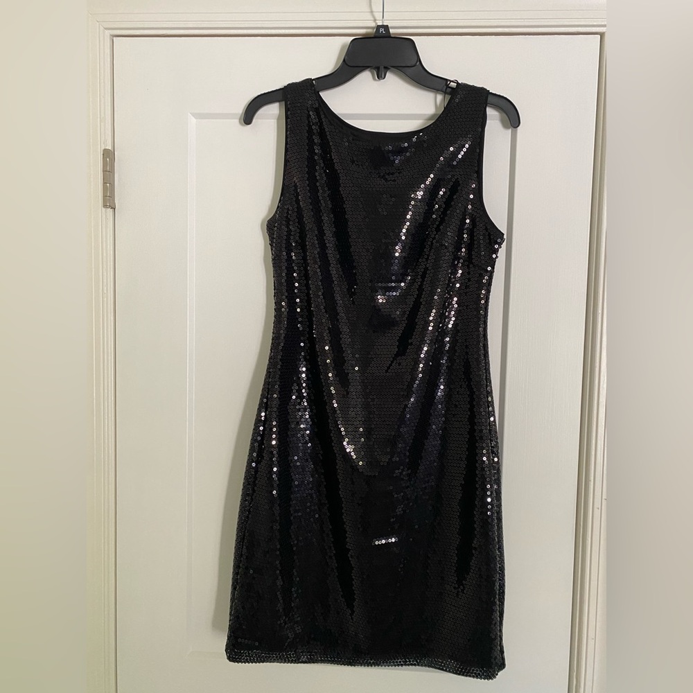 Black sequins dress